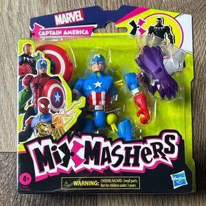 Marvel Mix Mashers Captain America Action Figure - Blue and Red New